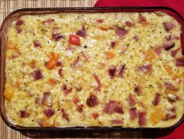 Quiche de Queijo e Presunto com Massa Filo