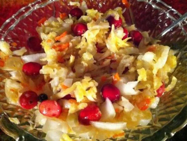 Chucrute caseiro com cranberries