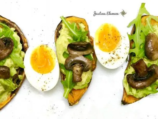 Abacate em Torrada de Batata Doce - Paleo/Sem Glúten/Vegetariano