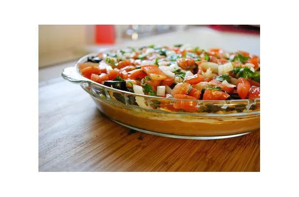 Dip Mexicano de Feijão em Camadas