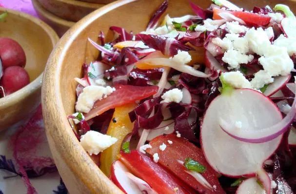 Salada de Beterraba Assada e Radicchio