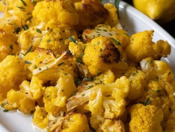 Couve-flor Assada com Molho de Lima no Giangi's Kitchen