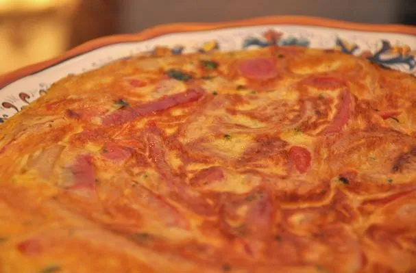 Frittata de Abobrinha e Pimentão Vermelho