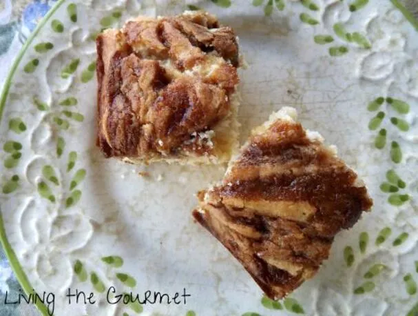 Quadradinhos de Bolo de Caramelo e Canela