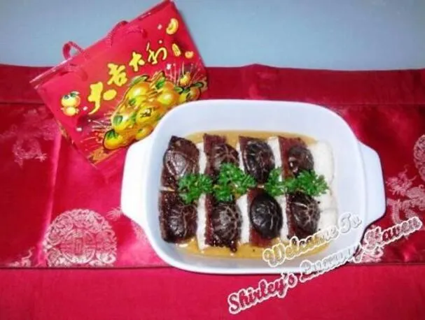 Peixe da Fortuna do Ano Novo Chinês com Bak Kwa